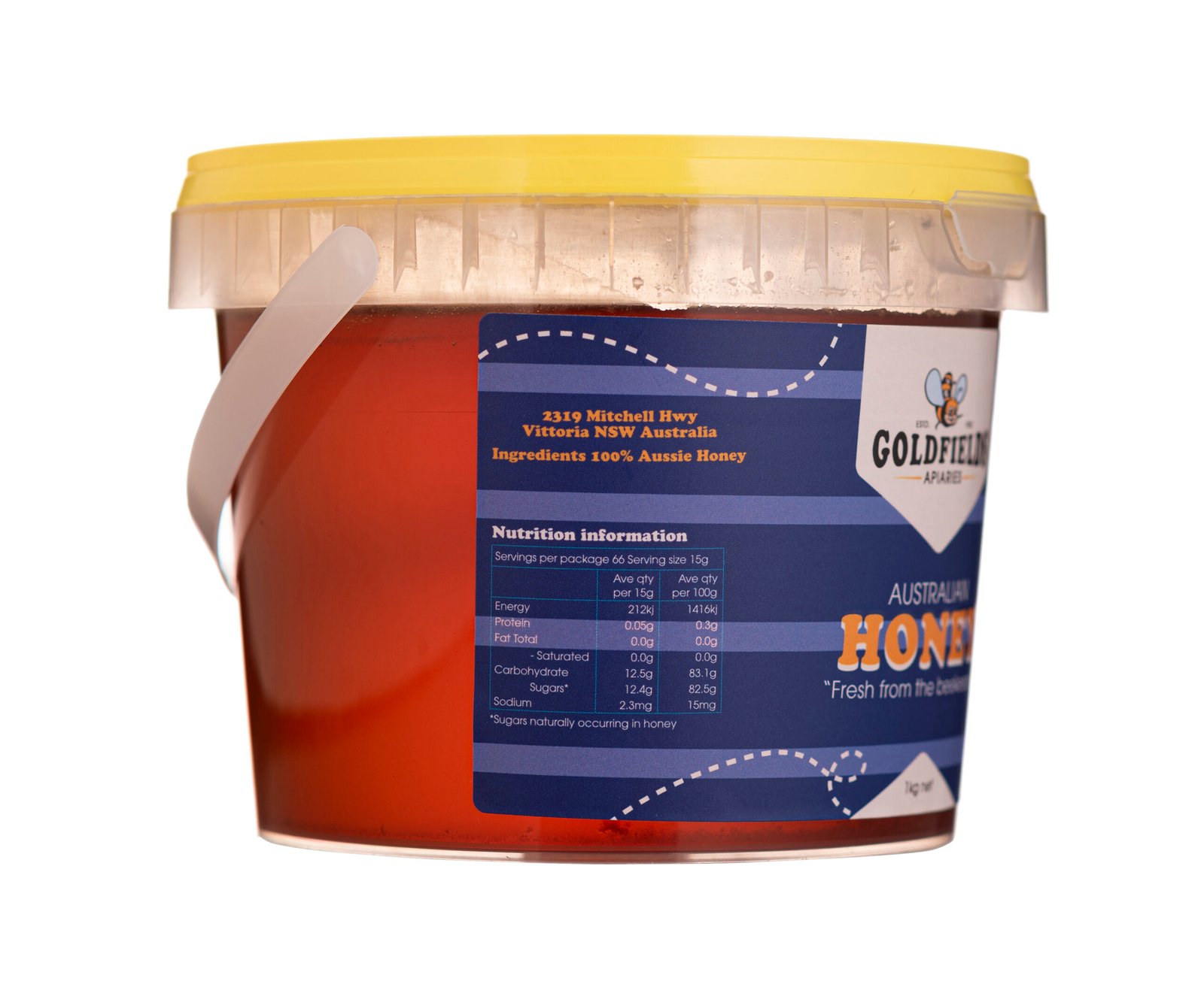 Goldfields 1kg Mixed Blossom Honey - Image 2